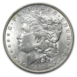 1887 Morgan Dollar MS-63 PCGS VAM-1A Donkey Tail Top-10