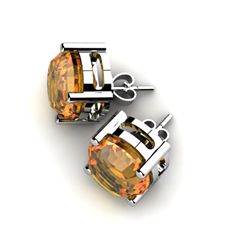 Citrine 6.60ctw Earring 14kt White Gold