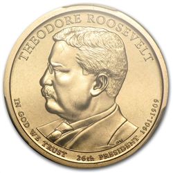 2013P Theodore Roosevelt Position A Presidential Dollar