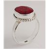 Image 1 : RUBY CORRUNDUM 22.56CTW CUTE DESIGN SILVER RING