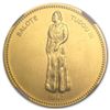 Image 1 : Tonga 1962 Gold 1/2 Koula Queen Salote NGC Unc Details