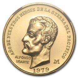 Peru 1979 50,000 Soles Gold Alfonso Ugarte MS-66 NGC