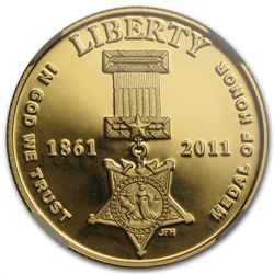 2011-W Medal of Honor - $5 Gold Commemorative - PF-70 U