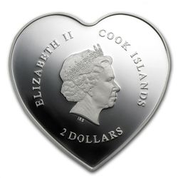 Cook Islands 2013 Proof Silver $2 Birthday Heart - Boy