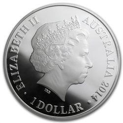 2014 $1 Sydney New Years Eve Fireworks Hologram Silver