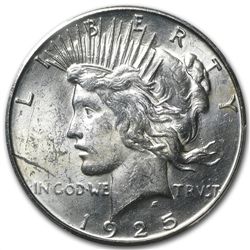 1925-S Peace Dollar MS-62 PCGS