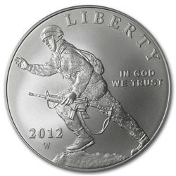 2012-W Infantry Soldier $1 Silver Commemorative - MS-70