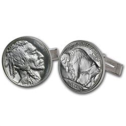 U.S. Buffalo Nickel Sterling Silver Cuff Links