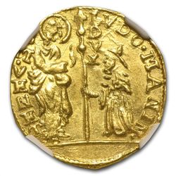 Venice Gold Zecchino (Ducat) 1789-1797 MS-62 NGC