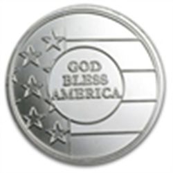 1 oz God Bless America Silver Round