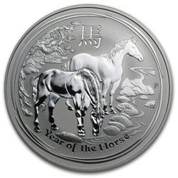 2014 1 oz Silver Australian Year of the Horse Coin (SII