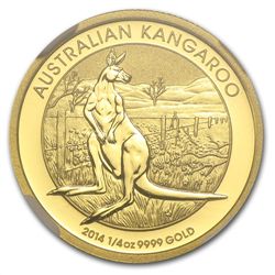 2014 1/4 oz Australian Gold Kangaroo MS-67 NGC Mint Err