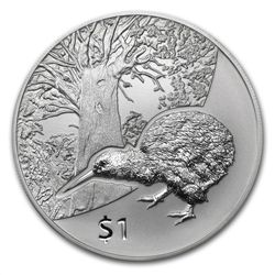 2013 1 oz Silver New Zealand Treasures $1 Kiwi NGC SP70