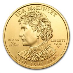 2013-W 1/2 oz Uncirculated Gold Ida McKinley (w/Box &am