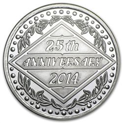 2014 1 oz 25th Anniversary Silver Round (w/Box &amp; Ca