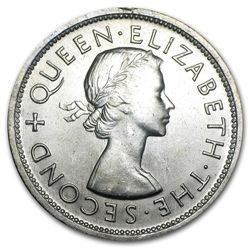 Southern Rhodesia 1953 Silver Crown Elizabeth II BU