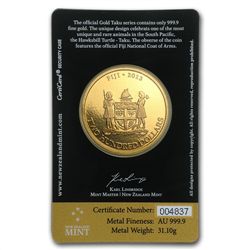 2013 1 oz .9999 Gold New Zealand Mint $200 Fiji Taku (I