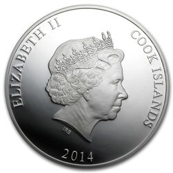 Cook Islands 2014 5 oz Silver Mother of Pearl - Year of
