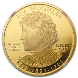 2013-W 1/2 oz Proof Ida McKinley NGC PF-70 UCAM ER