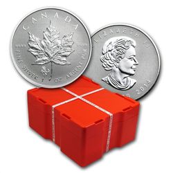 2014 1 oz Silver Maple Leaf Horse Privy 500-Coin Box Se