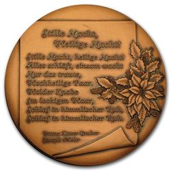 Weihnachtsmedaille 2012 70mm Silent Night Christmas Med