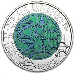 2014 (R)Evolution 25 Euro Silver Niobium Coin ASW 0.260