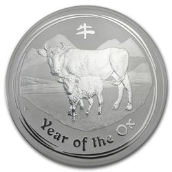 2009 1 kilo (32.15 oz) Silver Year of the Ox Coin (SII)