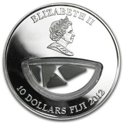 Fiji 2012 Silver $10 Cosmic Fireballs - Kainsaz Meteori