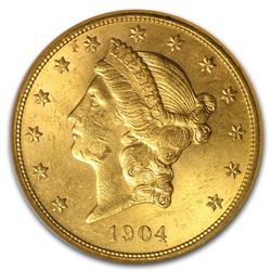 1904-S $20 Gold Liberty Double Eagle - MS-63 NGC