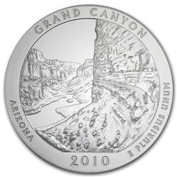 2010-P 5 oz Silver ATB Grand Canyon PCGS SP-65 PCGS - L