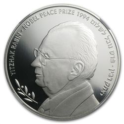 2011 Israel Yitzhak Rabin Proof Silver 2 NIS PF-69 UCAM