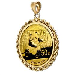 2014 1/10 oz Gold Panda Pendant (Rope-Prong Bezel)