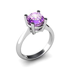 Amethyst 1.80ctw Ring 14kt White Gold