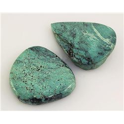 Natural Turquoise 163.62ctw Loose Gemstone 2pc Big Size