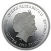 Image 1 : Tuvalu 2013 Silver $1 Reptile Series - The Frilled Neck