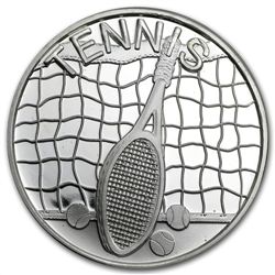 1 oz Tennis Silver Round (w/Gift Box &amp; Capsule)
