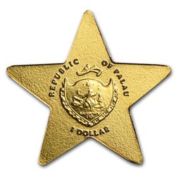 Palau Gold $1 Lucky Star Coin (1/2 gram of Pure Gold)