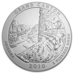 2010-P 5 oz Silver ATB Grand Canyon PCGS SP-64 PCGS - L