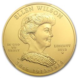 2013-W 1/2 oz Uncirculated Ellen Wilson PCGS MS-70 FS