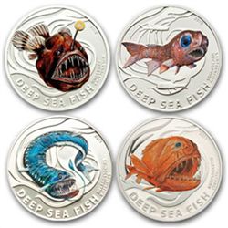 Pitcairn Islands Silver Proof Deep Sea Fish - 4 Coin Se