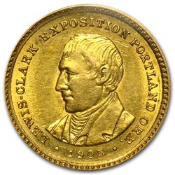 1905 $1.00 Gold Lewis &amp; Clark Almost Uncirculated-5