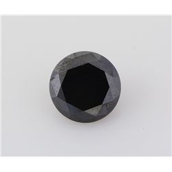 Moissanite Black Diamond Round Cut 5.35 ct, 11.90mm