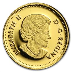 2013 1/2 Gram Gold Canadian $0.25 Hummingbird