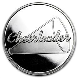 1 oz Cheerleading Silver Round (w/Gift Box &amp; Capsul