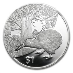 2013 1 oz Silver New Zealand Treasures $1 Kiwi NGC PF69