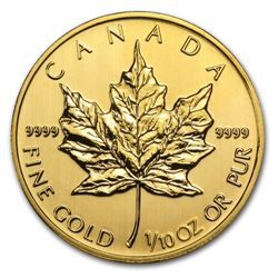 2014 1/10 oz Gold Canadian Maple Leaf