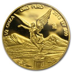 2013 1/2 oz Gold Mexican Libertad PR-70 DCAM PCGS Regis