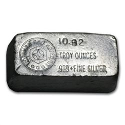 10.82 oz Hoffman &amp; Hoffman Silver Bar - .999 Fine