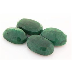 192.26ctw Faceted Loose Emerald Beryl Gemstone Lot of 4