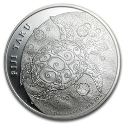 2012 1 oz Silver New Zealand Mint $2 Fiji Taku .999 MS-